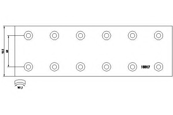 DON MP/37/1 Brake Lining, drum brake